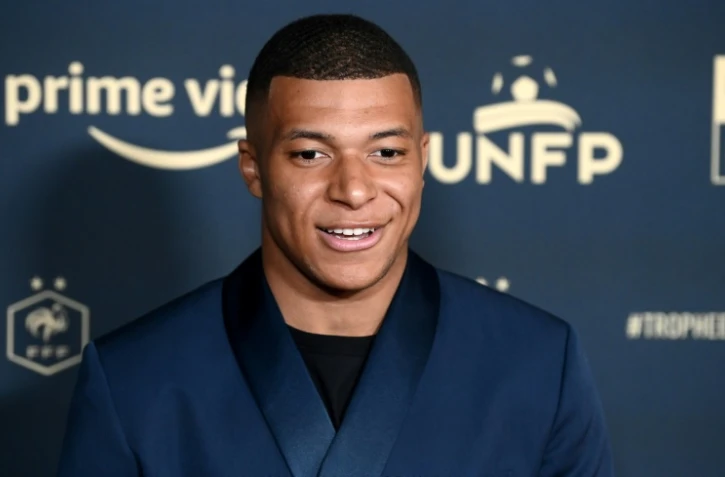 La star du PSG  Kylian Mbappé aux Trophées UNFP à Paris, le 15 mai 2022