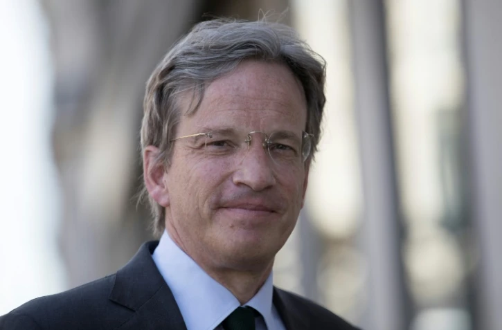 Fabrice Fries arrive Ă l'Agence France-Presse Ă Paris, le 11 avril 2018