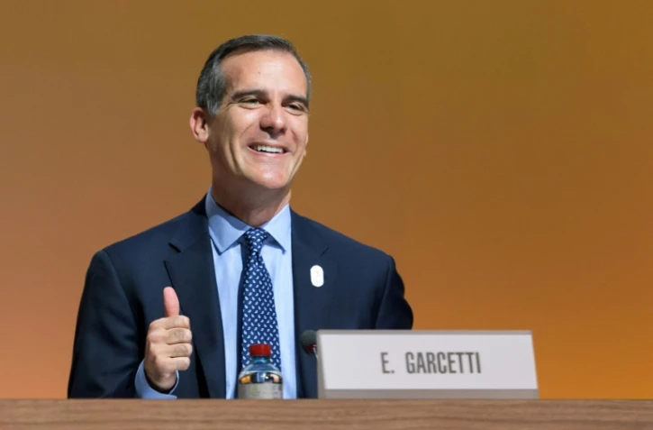 Le maire de Los Angeles Eric Garcetti à Lausanne, le 11 juillet 2017
