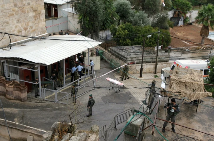 Des garde-frontières israéliens, le 25 octobre 2015 à Hébron en Cisjordanie