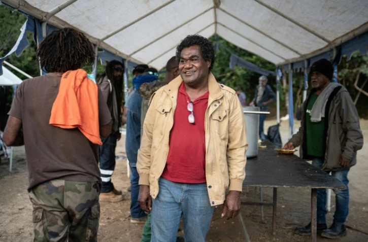 Christian Tein, porte-parole de la Cellule de Coordination des Actions de Terrain (CCAT),  à Bourail, en Nouvelle-Calédonie, le 14 juin 2024