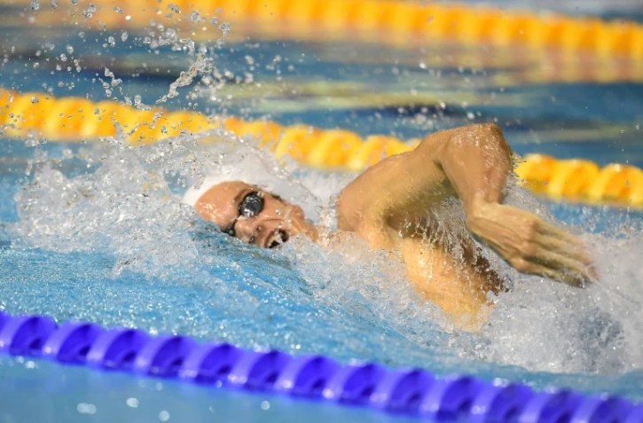 Yannick Agnel lors de la finale de 200 m libre à Montpellier, le 30 mars 2016