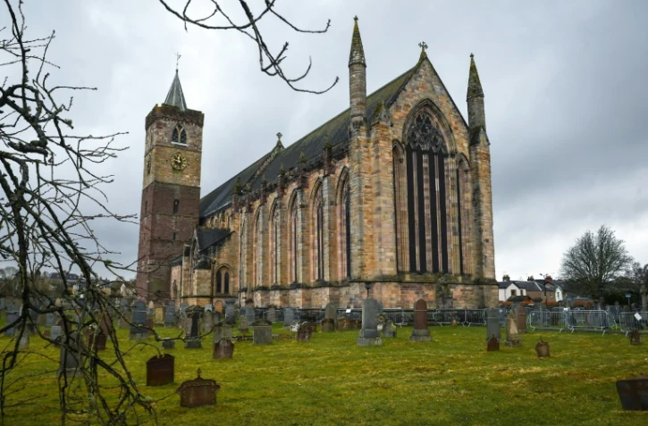 La cathédrale de Dunblane (Ecosse), où est commémorée la pire tuerie de masse du Royaume-Uni dans une école en 1996, le 12 mars 2021