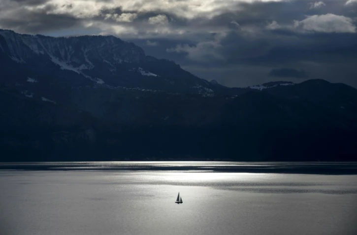 Vue sur le lac de Genève, le 22 novembre 2015 