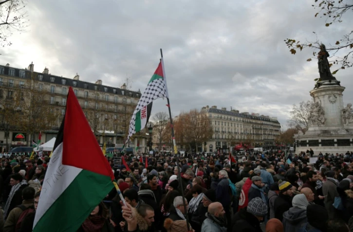 Manifestation pro palestinienne le 9 décembre 2017 à Paris