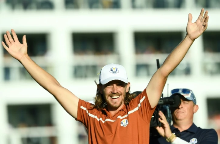 L'Anglais Tommy Fleetwood lors de la 2e journée de la Ryder Cup le 29 septembre 2018