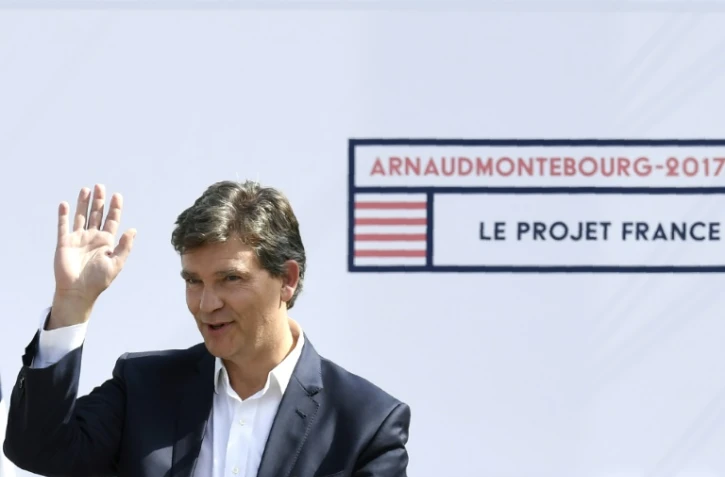 Arnaud Montebourg lors de l'annonce de sa candidature à Frangy-en-Bresse, le 21 août 2016