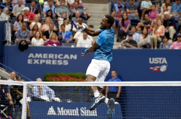 Gaël Monfils face à Lucas Pouille en quarts de finale de l'US Open, le 6 septembre 2016 à New York