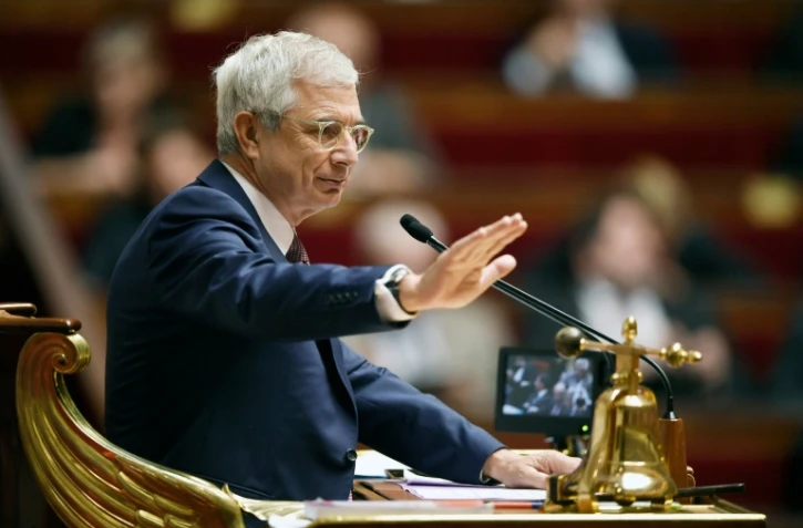 Le président de l'Assemblée nationale, Claude bartolone dans l'hémicycle, le 4 octobre 2016 à Paris