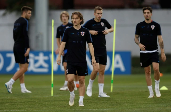 L'équipe croate à l'entraînement à Sotchi, le 4 juillet 2018