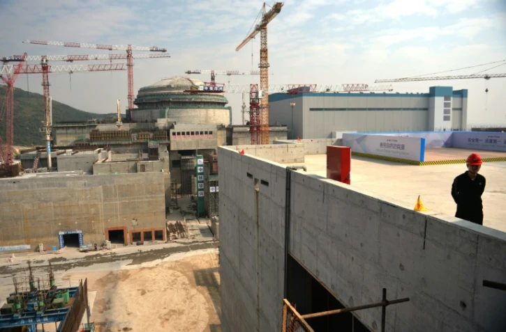 La centrale nucléaire de Taishan, dans la province du Guangdong, pendant sa construction, le 10 décembre 2013