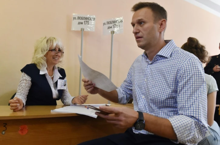 L'opposant Alexeï Navalny, dont tous les alliés ont été exclus des élections, vote à Moscou le 8 septembre 2019