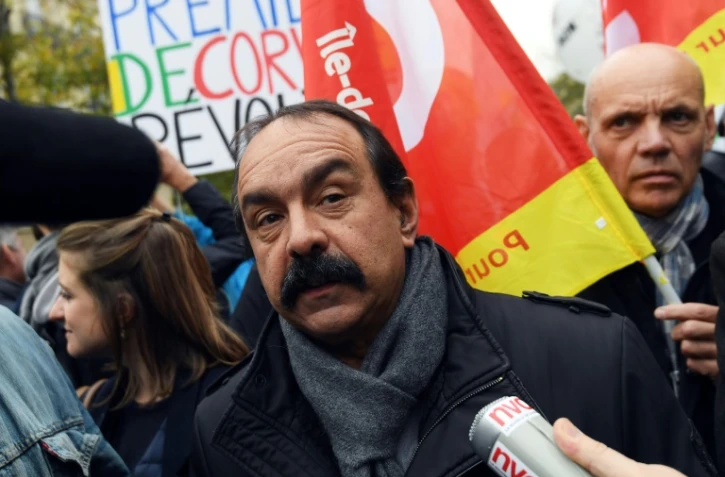 Le leader de la CGT Philippe Martinez le 16 novembre 2017 à Paris