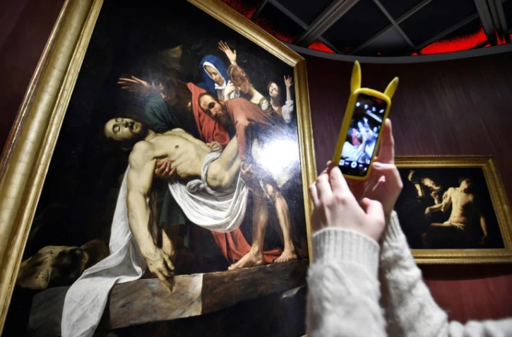 "La Mise au tombeau" par Le Caravage, exposé le 23 novembre 2016 à Moscou