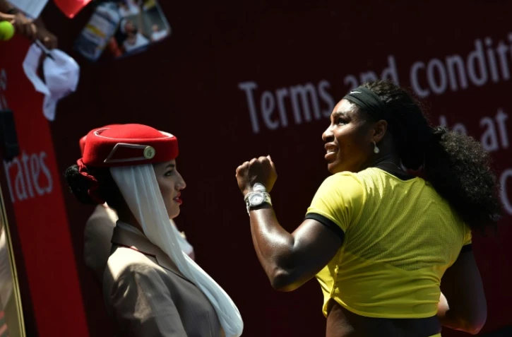 Serena Williams Ă l'issue du match contre Maria Sharapova le 26 janvier 2016 Ă Melbourne