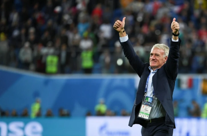 Le sélectionneur de l'équipe de France, Didier Deschamps, après la victoire des Bleus en demi-finales, à Saint-Pétersbourg, le 10 juillet 2018