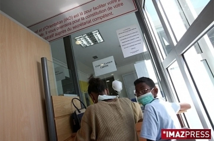 La salle d'attente des urgences du centre hospitalier départemental Felix Guyon