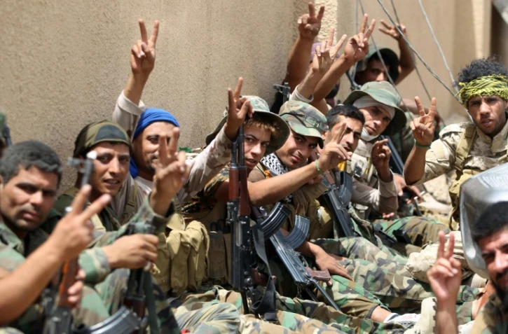 Les forces irakiennes le 28 mai 2016 à al-Sejar près de Fallouja