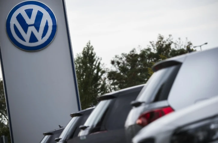 Le logo de Volkswagen, le 22 septembre 2015 chez un concessionnaire à Berlin