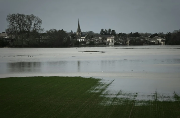 Crue de la Garonne à Podensac, le 3 février 2021