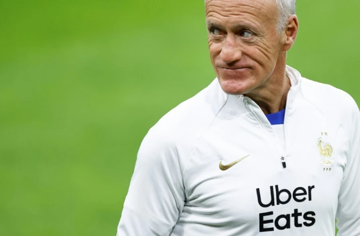 Le sélectionneur des Bleus Didier Deschamps avant le match de qualifications à l'Euro-204 contre les Pays-Bas, le 12 octobre 2023 à Amsterdam