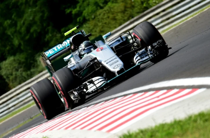 L'Allemand Nico Rosberg (Mercedes) lors des essais libres pour le GP de Hongrie sur le Hungaroring, le 23 juillet 2016
