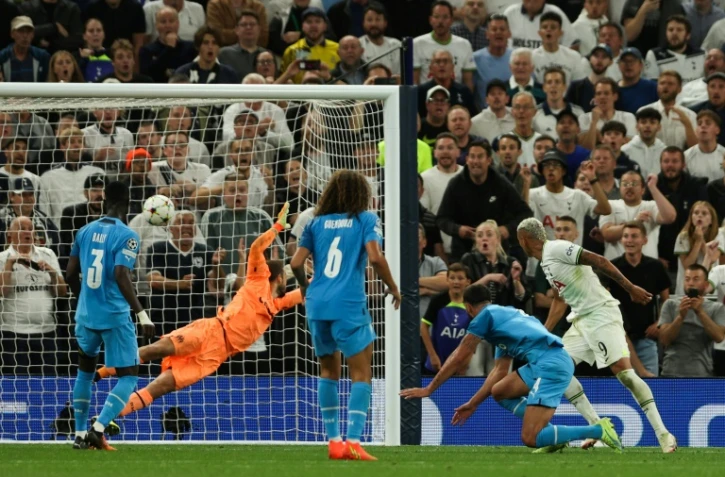 Les défenseurs de l'OM concèdent un but à Tottenham, oeuvre de Richarlison pour leur premier match de Ligue des champions, le 7 septembre 2022 à Londres