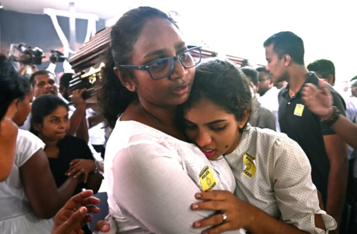 Messe commémorative en hommage aux victimes à l'église Saint-Sébastien de Negombo, le 23 avril 2019