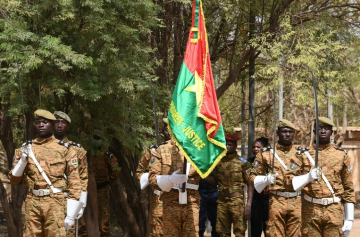 Des soldats du Burkina Faso lors d'une cérémonie à Ougadougou le 2 mars 2019