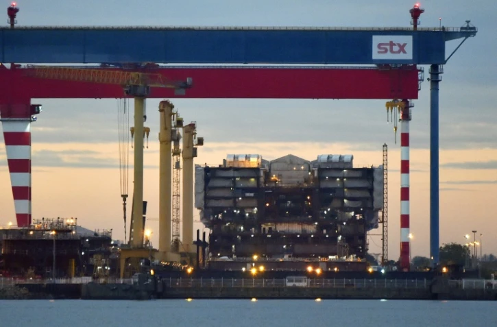 Chantier de STX France près de Saint-Nazaire le 20 octobre 2016