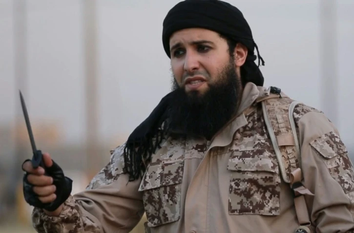 Une photo de Rachid Kassim membre français du groupe Etat islamique tirée d'une vidéo de propagande de l'organisation, dans la province de Nineveh en Iraq, le 20 juillet 2016