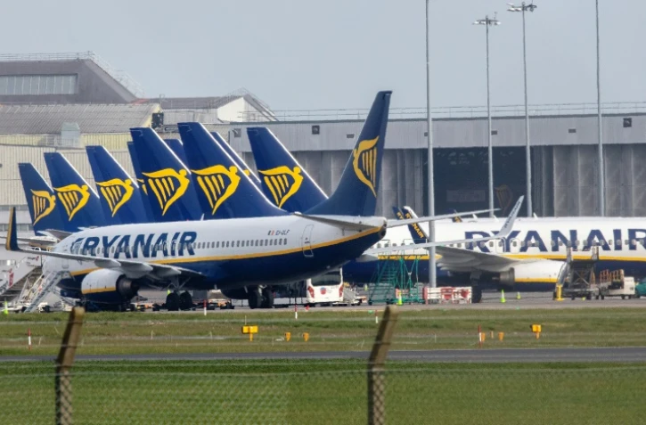 Des avions de Ryanair sur le tarmac de l'aéroport de Dublin le 23 mars 2020