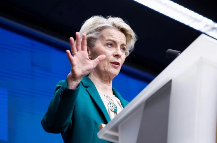 La présidente de la Commission européenne Ursula von der Leyen, le 22 mars 2024 à Bruxelles
