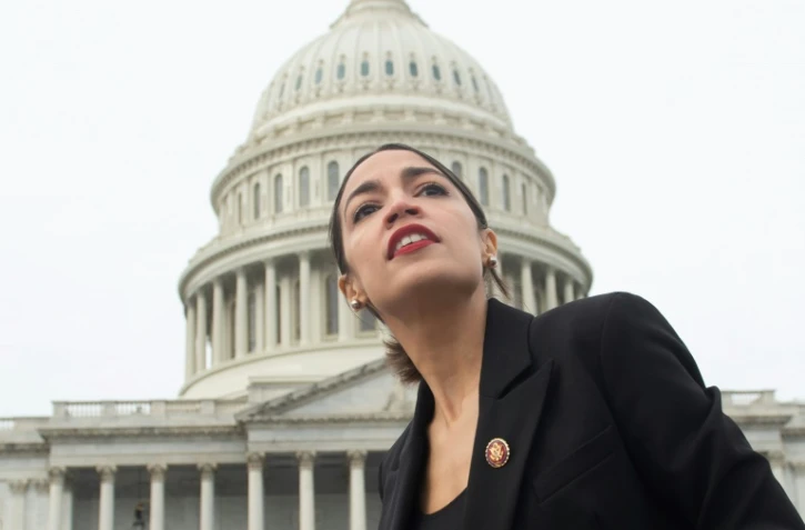 La démocrate Alexandria Ocasio-Cortez, devant le Congrès américain le 4 janvier 2019 