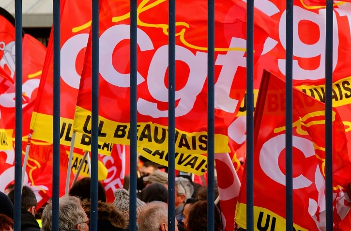 Manifestation CGT en soutien aux salariés de Goodyear devant le tribunal d'Amiens, le 11 janvier 2017