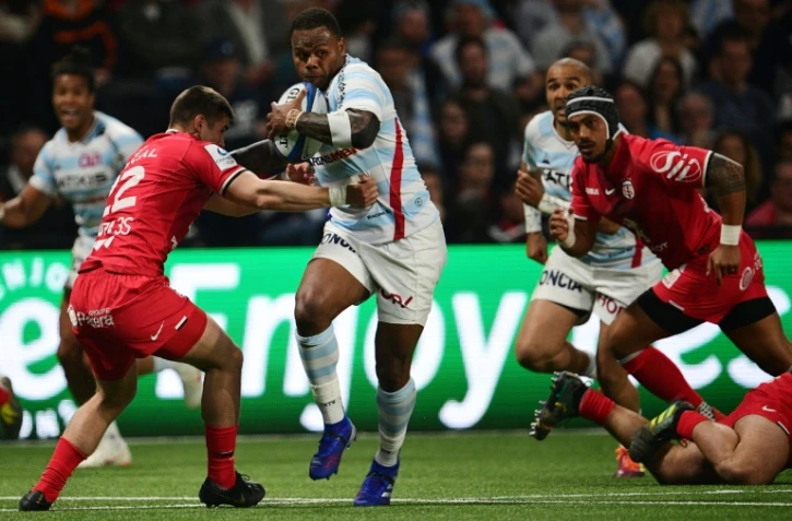L'ailier du Racing 92 Virimi Vakatawa sans solution face au Stade Toulousain, en Coupe d'Europe, le 31 mars 2019 à Nanterre