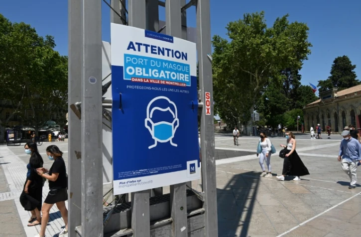 Place de la Comédie à Montpellier, dans le sud de la France, le 27 juillet 2021 