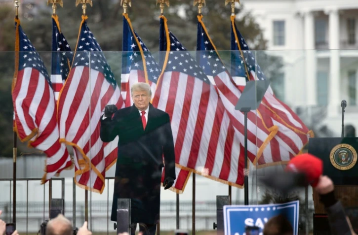 Donald Trump lors d'un discours devant ses partisans le 6 janvier 2021, avant l'assaut sur le Capitole