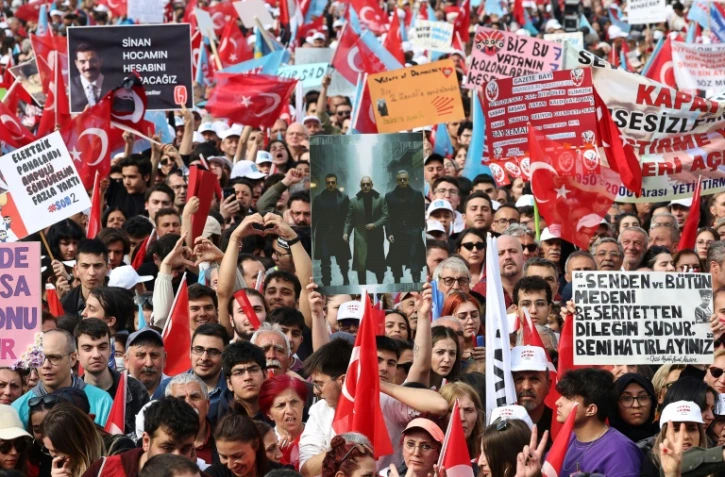 Rassemblement des partisans de l'opposition à Ankara, le 12 mai 2023, à la veille des élections présidentielles en Turquie