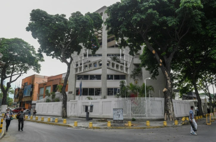Vue générale de l'ambassade de France à Caracas, le 5 juin 2020