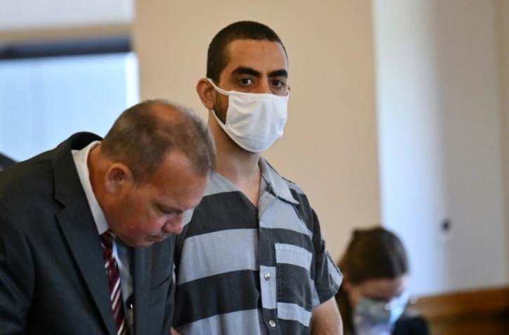 Le suspect de l'attaque contre Salman Rushdie, Hadi Matar, au tribunal de Mayville,  le 18 août 2022 dans l'Etat de New York