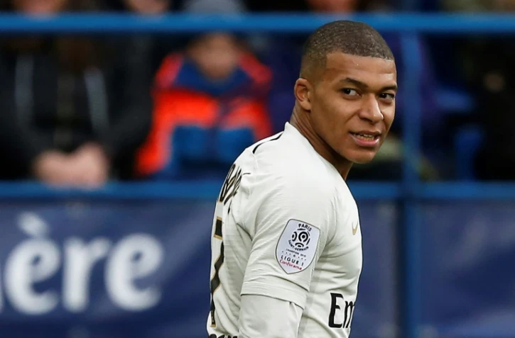 L'attaquant du Paris SG Kylian Mbappé auteur d'un doublé lors de la victoire à Caen 2-1 en 27e journée de L1 le 2 mars 2019