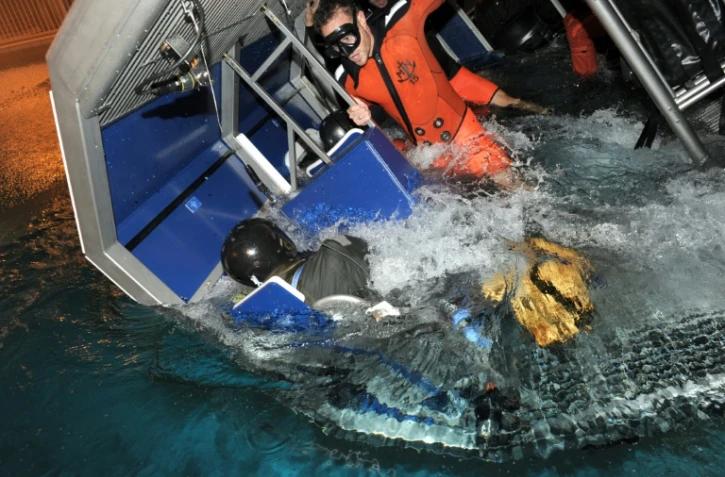 Une simulation de crash en mer au Cessan, le 13 octobre 2015