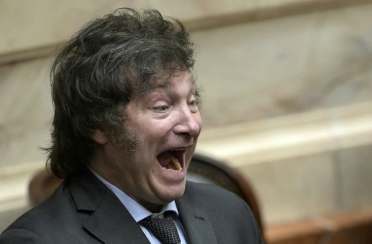 Le président élu argentin Javier Milei lors d'une session au Parlement argentin à Buenos Aires, le 29 novembre 2023, lorsqu'il est officiellement désigné vainqueur de la présidentielle