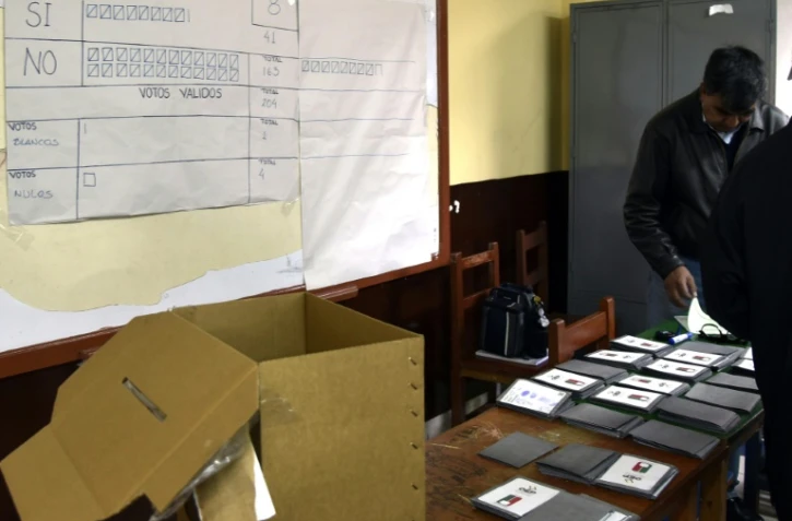 Comptage des bulletins de vote du référendum le 21 février 2016 à La Paz