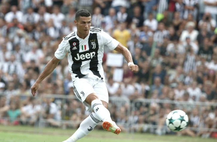L'attaquant de la Juventus Cristiano Ronaldo auteur d'un doublé face à la Primavera à Villar Perosa le 12 août 2018