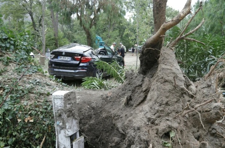 Dans le camping de Sagone, en Corse, où la chute d'un arbre sur un bungalow a tué une adolescente de 13 ans, le 18 août 2022