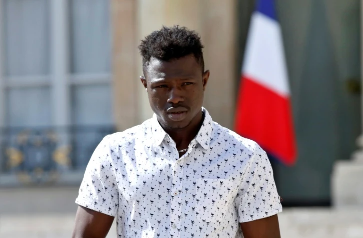 Mamoudou Gassama à l'Elysée le 28 mai 2018