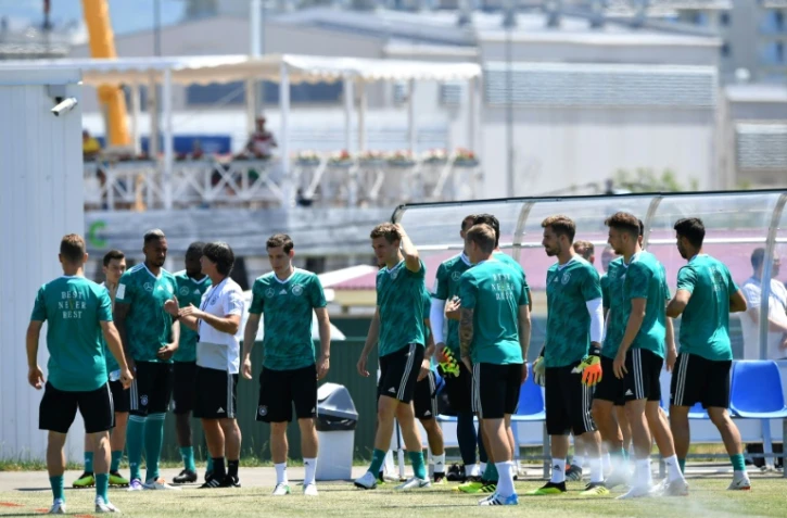 Les joueurs allemands lors d'un entraînement, le 20 juin 2018 à Sotchi