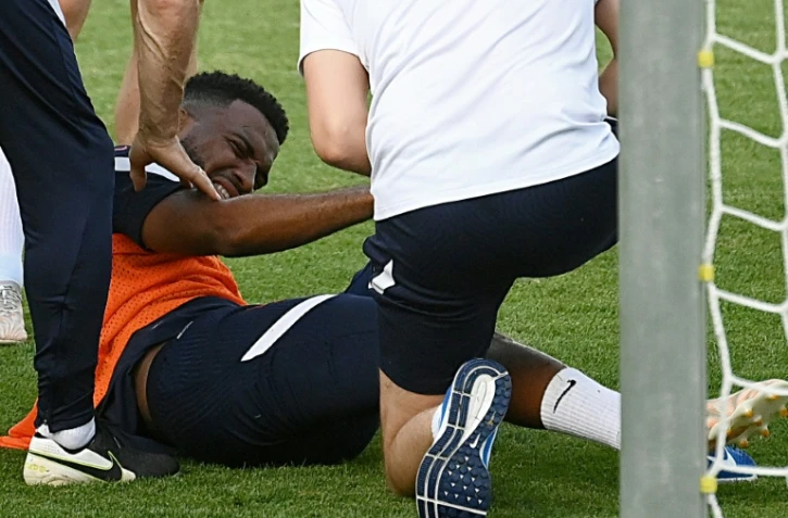Le milieu Thomas Lemar, touché lors d'un entraînement à Budapest, le 24 juin 2021
